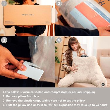 Подушка для читання Nestlé Pelz, стильна спинка для сидіння в ліжку, штучне хутро, крісло-подушка з підлокітниками, подушка для читання в ліжку, для дорослих та дітей, спинка для відпочинку в ліжку, салатовий колір (стандарт, льон)