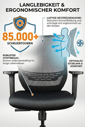 Офісний стілець для дому та офісу: ергономічний, компактний, з підлокітниками