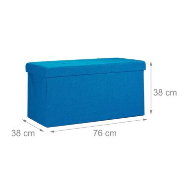 Relaxdays Складана лавка з льону