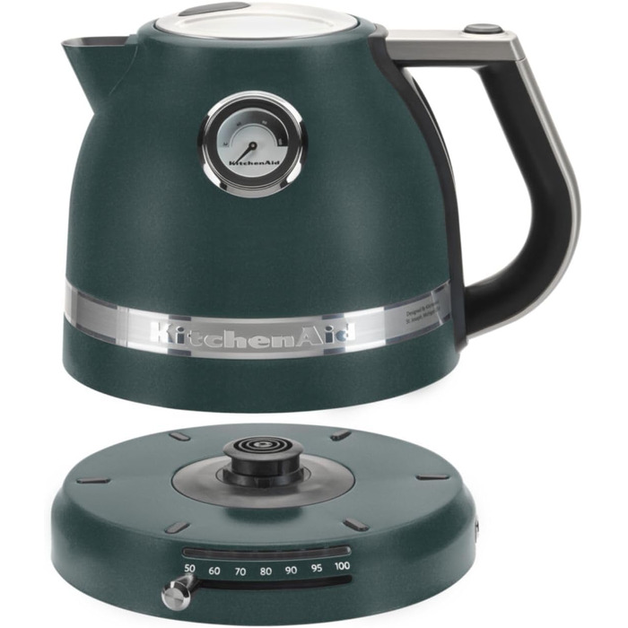 Електричний чайник KitchenAid з регулюванням температури 50-100°C, 1.5L, нержавіюча сталь (Empire), фільтр від накипу
