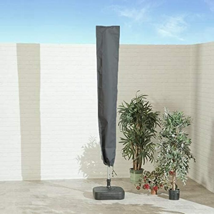 Чохол для парасольки/терасної парасольки 153x30x30 см, водовідштовхувальний, міцний, 600D Oxford PVC, чорний (без блискавки)