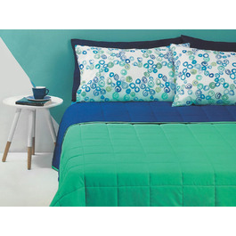 Покривало Bassetti, кольори кантрі, 6 мікроволокон, двостороннє, гіпоалергенне, двоспальне ліжко (Miramar V1, 160x190см)