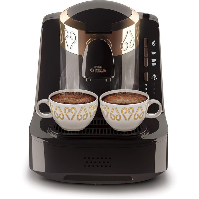 Кавомашина Arzum Okka: автоматична, для 3 порцій, самоочищення, 950 мл, білий/чорний