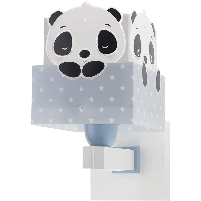 Дитячий настінний світильник Dalber, настінний світильник для дітей, настінний світильник із зображенням хмар, тварин, панди, ведмедя, панди, синього кольору