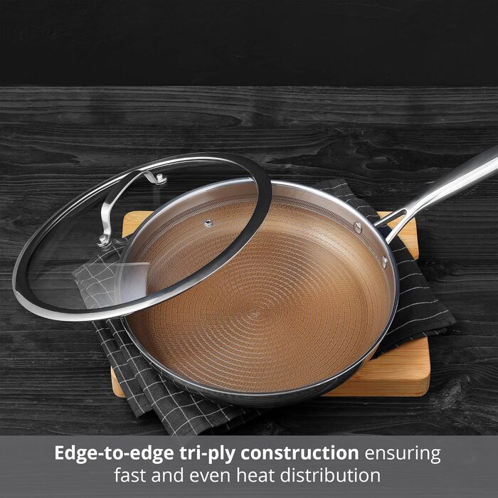 Набір сковорідок MasterPRO GIRO (20+24 см) з антипригарним покриттям ILAG, 3-шарове, індукційне, для духовки, без PFAS/PFOA/PTFE, з нержавіючою ручкою