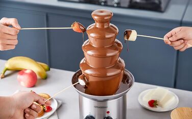 Шоколадний фонтан | 170 Вт | 1.25 кг | Якісний нержавіюча сталь | 4-рівневий | Термостійкий | Для дому та заходів