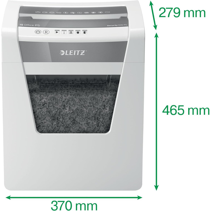 Шредер Leitz IQ Office P5 Mikroschnitt: 10 листів, для офісу, білий