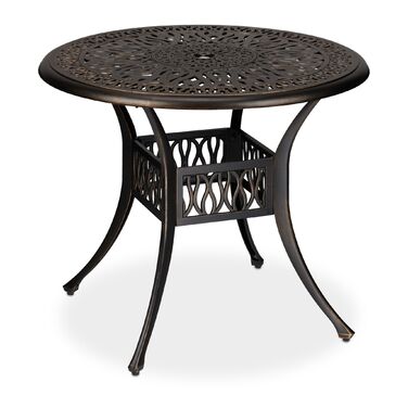 Столик для саду Relaxdays зі старовинним дизайном та отвором для парасольки