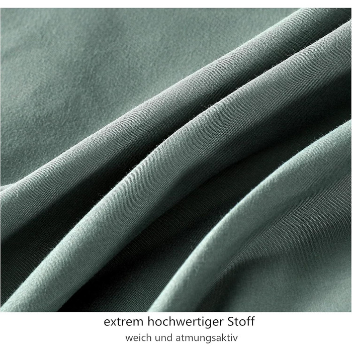 Набір постільної білизни 200x220 см, зелено-бежевий, універсальний, мікрофібра, з замком, 2 наволочки 80x80 см