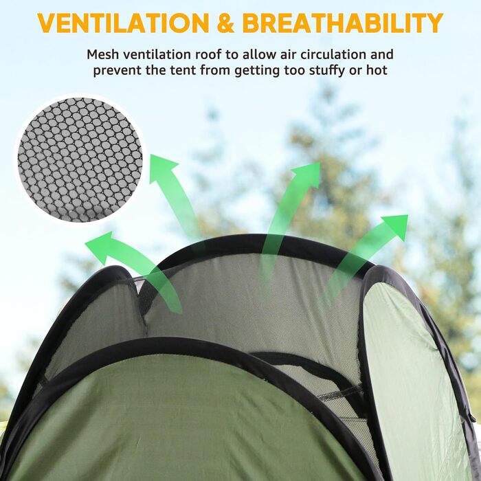 Зручне намет-роздягальня для кемпінгу та відпочинку на природі Chihee - розкладний туалет/душ, армійного кольору