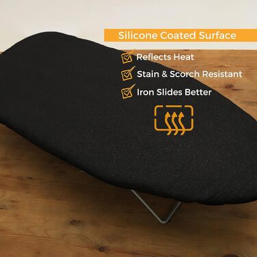 SAVUK Глянцевий чохол та подушка для прасувальної дошки з силіконовим покриттям, 4 шари, 38.1 x 137.2 см, надзвичайно міцна подушка, з відбиттям тепла, еластичний край (38.1 x 137.2 см)