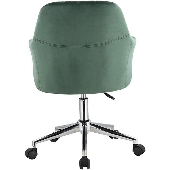 Офісний стіл Eleana - крісло, регульована висота, оксамит, зелений колір
