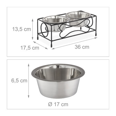 Набір мисок для собак Relaxdays з тримачем