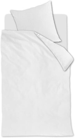 Постільна білизна Ganitur Blanca колір білий розмір 155x220 80x80