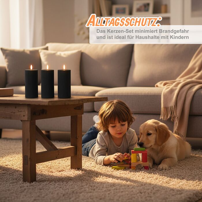 Набір з 4 LED-свічок Relaxdays, 18 см