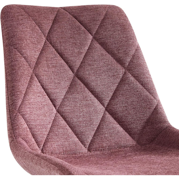 Набір з 2-х оббивних стільців для їдальні B&D Tania, рожевий, стиль кантрі/сканді, для кухні, офісу, туалетного столика, Webstoff Merlot, 11118-ROSA-2