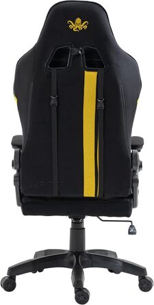 Ігрове крісло KRAKEN CHAIRS - чорно-жовте, ергономічне, для геймерів, вантажопідйомність 130 кг