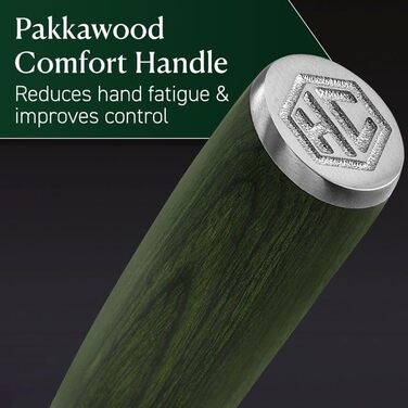 Набір ножів HexClad Essential, 6 предметів: японські леза з дамаської сталі, full tang, ручки з паккавуда