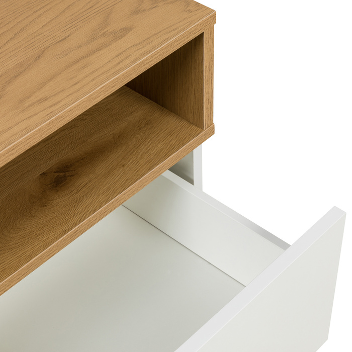 Приліжкова тумбочка MELMO 50x40x45 см білий/дуб hjh LIVING