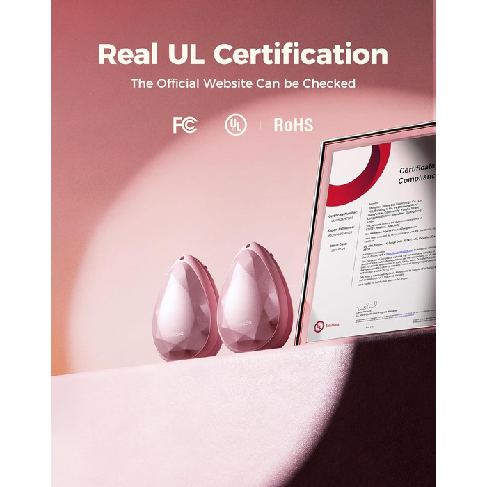 Електричні грілки для рук OCOOPA 2 шт. - стильні, рожеві, з магнітом, перезаряджаються, для жінок, Raynaud, піші прогулянки, кемпінг, подарунок