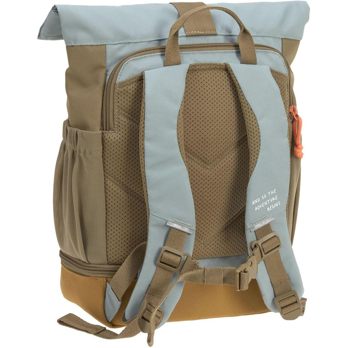 Рюкзак дитячий рюкзак Rolltop з нагрудним ременем водовідштовхувальний, 11 літрів/Міні рюкзак на колесах (Nature Oliv)
