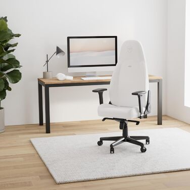 Noblechairs ICON Cognac/Schwarz: Ігровий крісло Noblechairs з підлокітниками, до 150 кг, ергономічний офісний крісло з підлокітниками, штучна шкіра, з подушкою