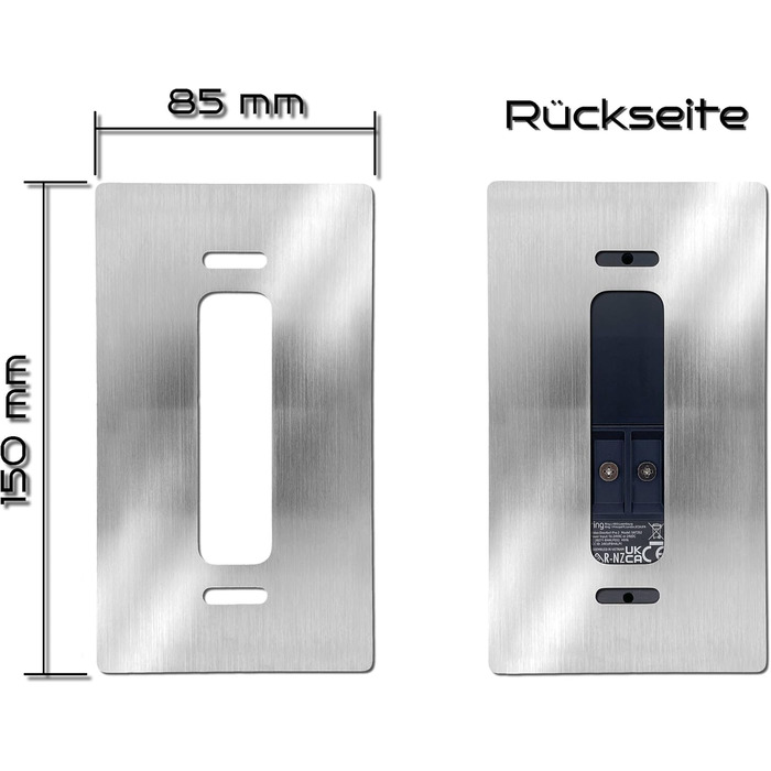 Накладки для Ring Video Doorbell Pro: нержавіюча сталь, аксесуари, кріплення, щиток, панель для кріплення на стіну, полірована сталь