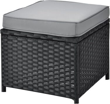 Садовий кутовий диван SVITA Monroe з ротангу (поліротанг) чорного кольору - комплект меблів для відпочинку