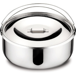 Аксесуари для сковороди-каструлі Lagostina: чаша 7 літрів, метал, срібна, діаметр 22 см