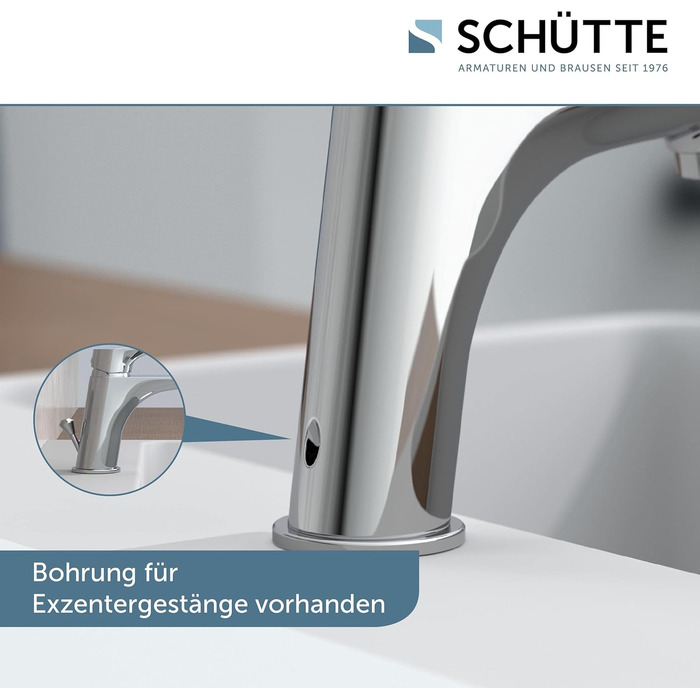 Змішувач для ванної кімнати Schütte Boston, хром, одноlever, з набором для зливу, для умивальника | Schütte