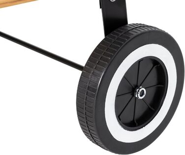 Гриль вугільний на коліщатках ARO, сталь/дерево, 2 решітки, 2 полиці, зелений