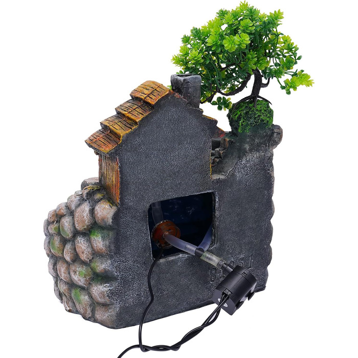 Кімнатний фонтан з LED підсвіткою - настільний фонтан, водоспад, фонтан з туманом для дому та офісу