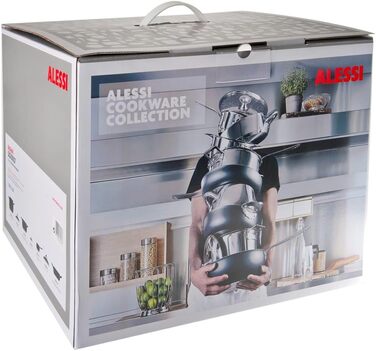 Каструля Alessi Mami SG100S7 з кришкою та двома ручками, 2.5л, нержавіюча сталь
