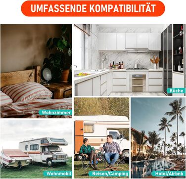 Детектор CO з HD-дисплеєм, візуальним та звуковим сигналом, 3-в-1 (CO, температура, вологість) для кемпінгу та подорожей на автодомі