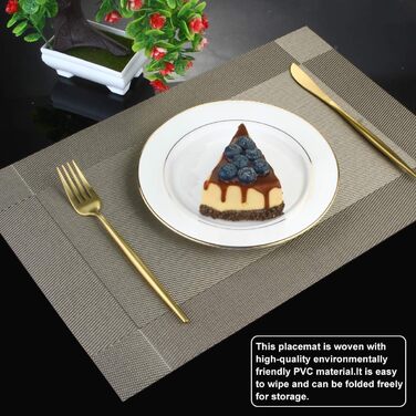 Набори серветок на стіл DACHUI, 8 шт., тканинні, під льон, водовідштовхувальні, термостійкі, миючі, довговічні (димно-сірий) (кава, 4 шт.)