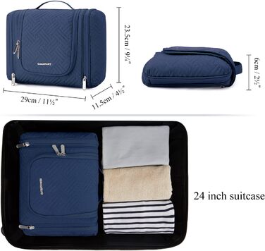 Жіночий клатч-органайзер BAGSMART travel clutch organizer (M, темно-синій-2)