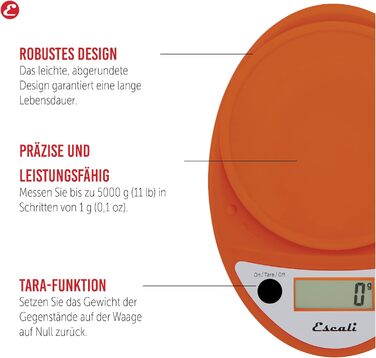 Кухонні ваги Escali P115TG Primo Digital - Кухонні ваги - Кухонні ваги - Випічка - Контроль порцій - Хобі - Трав'яні ваги Побутові ваги - 5 кг - Естрагон зелений - 22 х 15 х 4 см (Гарбуз помаранчевий)