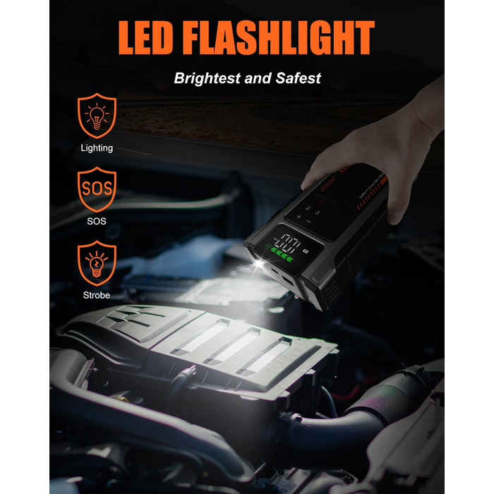 Портативний зарядний пристрій для автомобільної батареї, 168000 mAh, PD-JA2