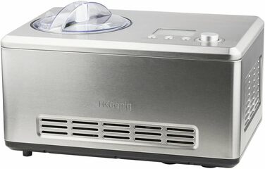 Електрична машина для приготування льоду H.Koenig HF320, 1.5 л, 135 Вт, з охолодженням, для льоду, замороженого йогурту та сорбету