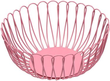 Кошик для фруктів металевий рожевий 30см Aiske - скандинавський дизайн
