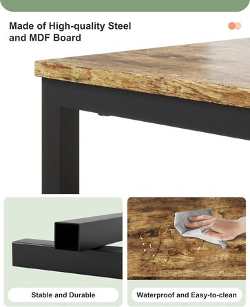 Нічний столик з бездротовою зарядкою, 2 розетки AC та 2 USB-порти, 3 шухляди, коліщатка, вінтажний дизайн, чорно-коричневий (для вітальні, спальні)