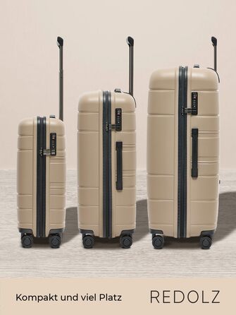Жорсткий чохол REDOLZ XL 77см, поліпропілен, 4 колеса, TSA, набір чохлів 3 шт. и