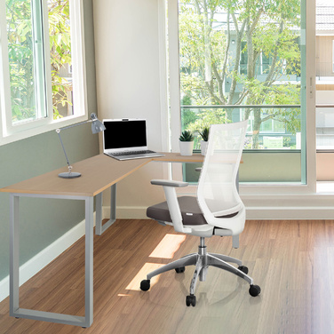 Робочий стіл WORKSPACE BASIC I 165 x 120 см, бук/срібло hjh OFF