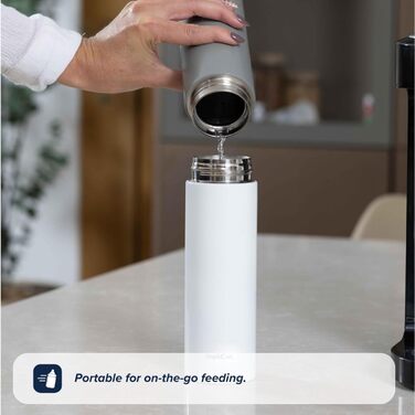 Nuby RapidCool™ Подвійний набір для приготування дитячої суміші: швидке охолодження за 2 хвилини, дозатор, ізотермічна пляшка, ідеально для подорожей