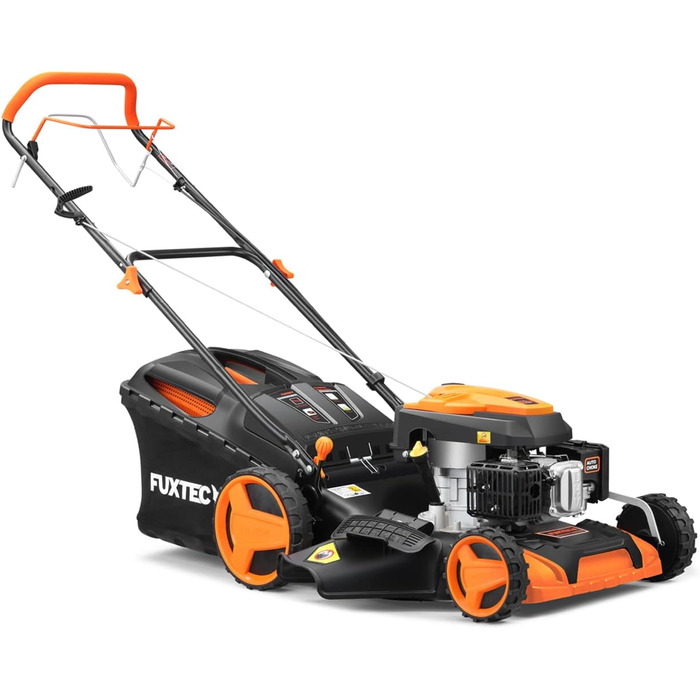 Бензокоса FUXTEC 4в1 FX-RM5196 з Edge-Cut: газонокосарка, 51 см, самохідна, 96 см3, великі колеса, 60л травосбірник