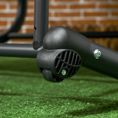 Подвійне шезлонге для двох осіб, з подушкою та балдахіном, розміром 200 см x 139 см x 140 см, темно-сірий