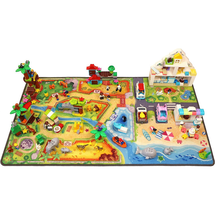 Дитячий килимок HuggyPlay Rug Zoo 90 х 150 см