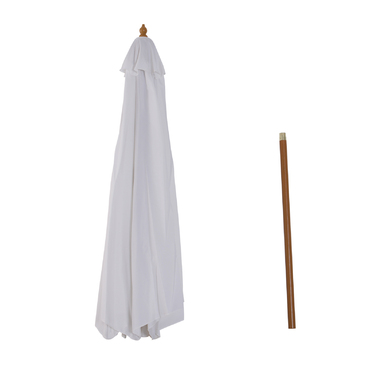 Outsunny Parasol Wood 300 см Дерев'яна парасолька Садова парасолька Балконна парасолька бамбуковий кремовий білий