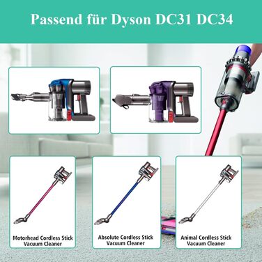 Змінна батарея 4000 мАг для ручного пилососа Dyson DC31/DC34 типу A 22,2 В Li-ion 917083-01