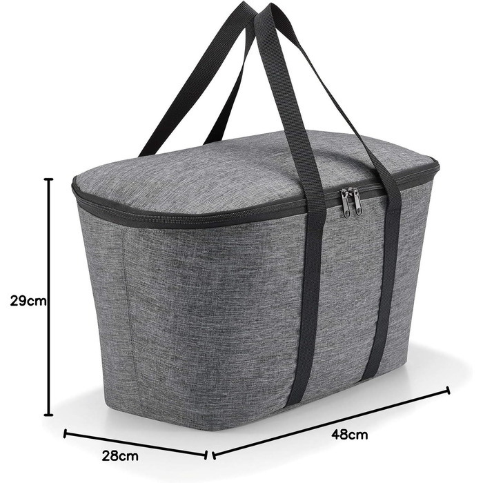 Сумка-холодильник Reisenthel Carrybag Twist Silver для покупок з ізотермічною сумкою-органайзером